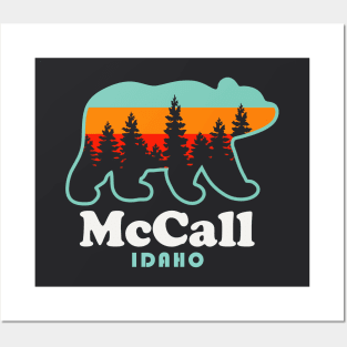 McCall Idaho Bear Mountain Town Posters and Art